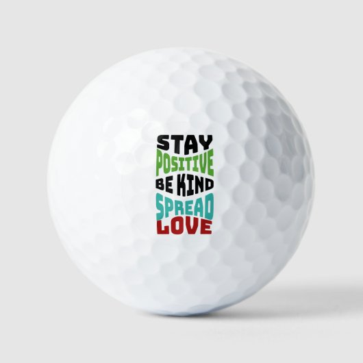 Balles De Golf Restez Positif (Recto)
