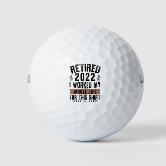 Balles De Golf Retired 2022 (Devant)