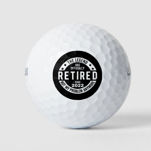 Balles De Golf Retired 2022 (Devant)