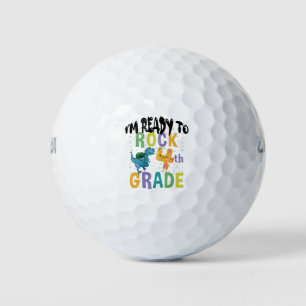 Balles De Golf Retour à l'école Je suis prêt à rocker 4e année Di