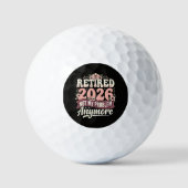 Balles De Golf Retraité 2026 Plus Mon Problème Fleurs (Recto)