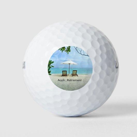 Balles De Golf Retraite, détente à la plage (Devant)