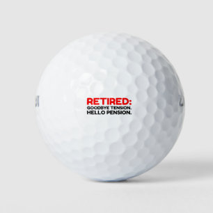 Balles De Golf Retraité Goodbye Tension Hello Pension