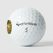 Balles De Golf retriever-doré dans l'eau (Logo)