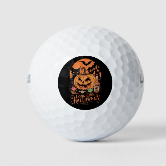 Balles De Golf Retro Halloween Long Live Automne Éffrayante saiso (Devant)