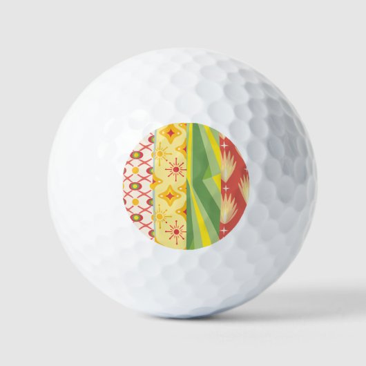 Balles De Golf Retro Sunshine Patterns – Bold Colorful (Recto)