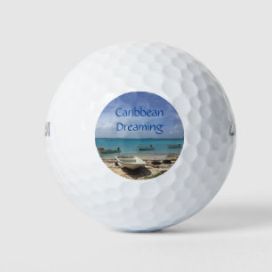 Balles De Golf Rêverie caraïbe Bateaux de pêche Bonaire Océan