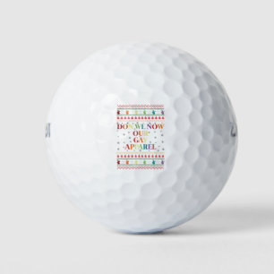Balles De Golf Revêtons maintenant nos vêtements gays de Noël gay