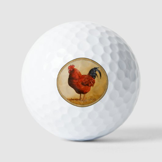 Balles De Golf Rhode Island Red Roster Chicken Golf Balls (Recto)