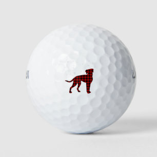 Balles De Golf Rhodesian Ridgeback Noël Chien Buffalo Plaid
