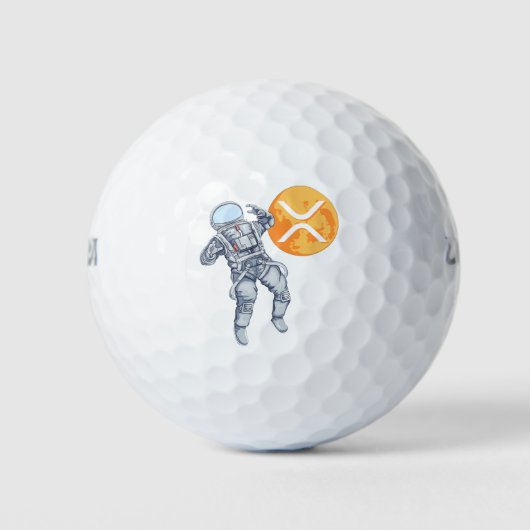 Balles De Golf Ripple XRP Cryptodevise -Astronaute de Crypto (Devant)