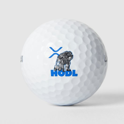 Balles De Golf Ripple XRP Cryptomonnaie -Crypto Astronaut-HODL (Devant)