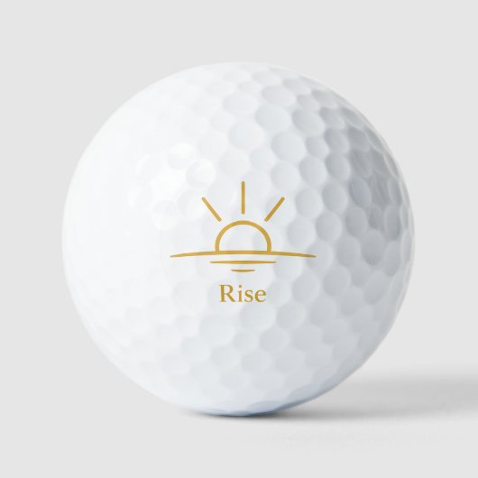Balles De Golf Rise — Minimalist Sunrise (Recto)