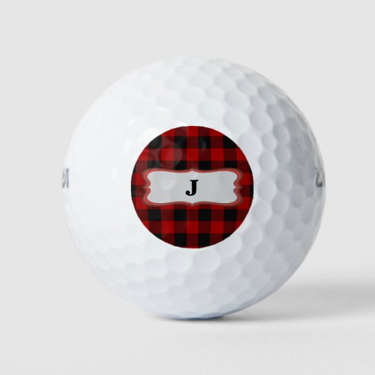 Balles De Golf Rob Roy Tartan Ballons de golf rouge et noir (Devant)