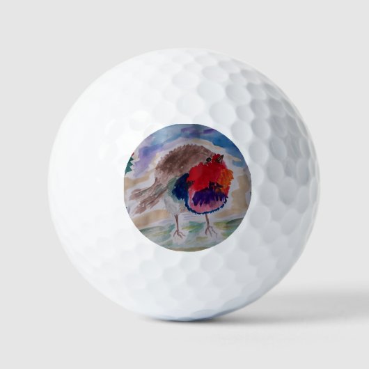 Balles De Golf Robin de Noël (Recto)