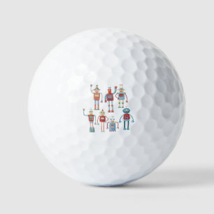Balles De Golf Robots rétro style des années 1950