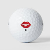 Balles De Golf Romantic chic luxe red lips (Devant)