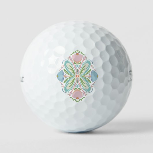 Balles De Golf Rose Bleu Abstrait (Recto)