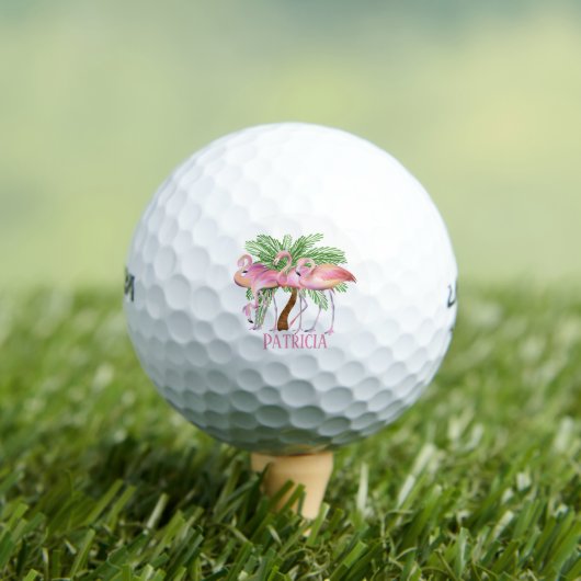 Balles de golf rose flamant de plage mignon ajoute (T-shirt Insitu)