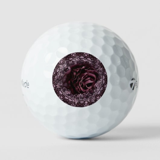 Balles De Golf Rose Mandala (Recto)