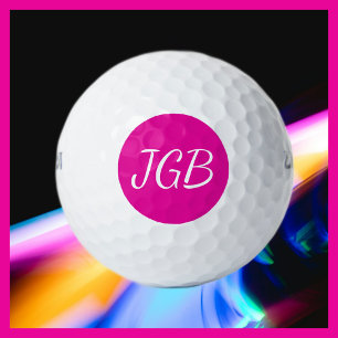 Balles De Golf Rose monogramme ou choisissez votre Arrière - plan