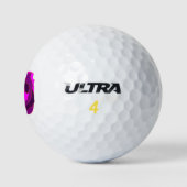 Balles De Golf Rose pourpre 2 (Logo)
