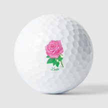 Balles de golf Rose Rose personnalisée avec texte