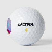 Balles De Golf Rose rouge violet vert (Logo)