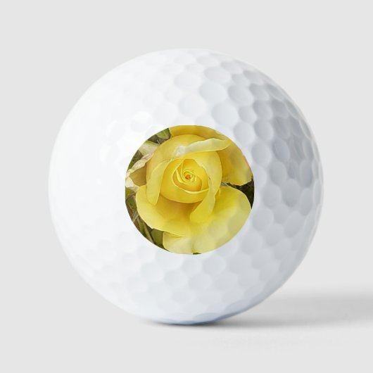 Balles De Golf Rosebud jaune (Recto)