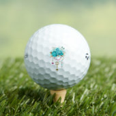 Balles De Golf Roses turquoise avec touches (T-shirt Insitu)