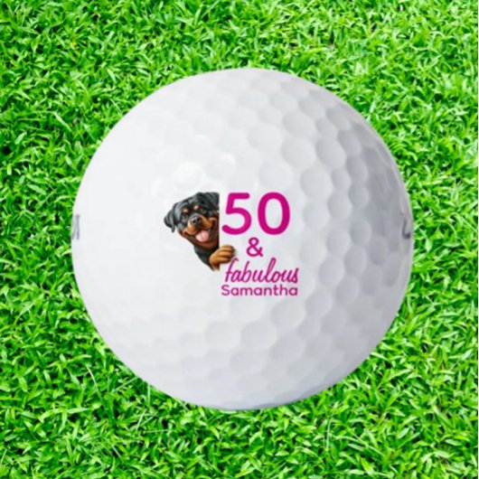 Balles De Golf Rottweiler 50e anniversaire