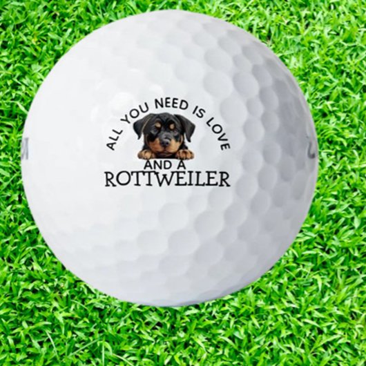Balles De Golf Rottweiler Loving Golfer