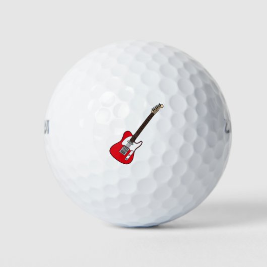 Balles De Golf Rouge guitare électrique (Devant)