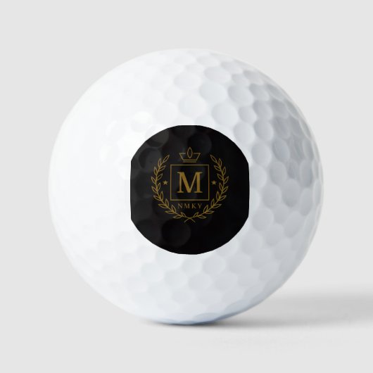 Balles De Golf "Royal NMKY Emblem – Monogram M Crest Design" (Recto)