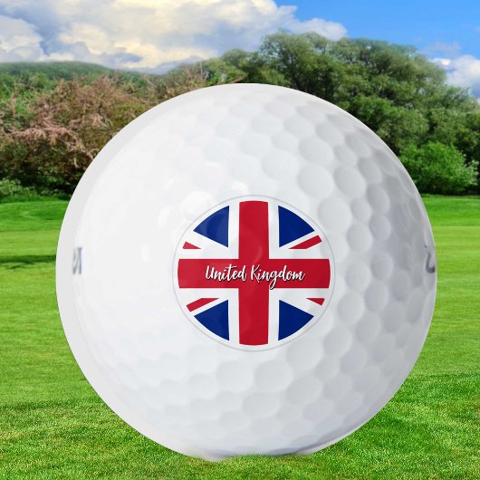 Balles De Golf Royaume-Uni Golfing, drapeau britannique Union Jac