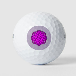 Balles De Golf Ruban de fleurs violettes par Kenneth Yoncich