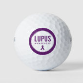 Balles De Golf Ruban de sensibilisation Lupus pourpre (Devant)