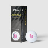 Balles De Golf Ruban Rose - Affirmations (Emballage)