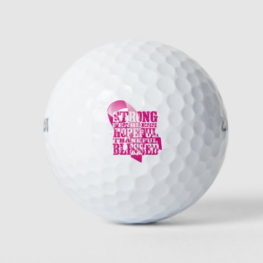 Balles De Golf Ruban Rose - Affirmations (Devant)