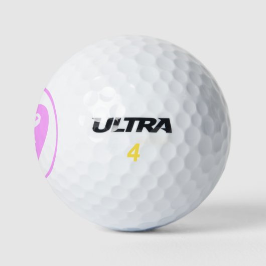 Balles De Golf Ruban rose Brebis Sensibilisation au cancer du sei (Logo)