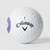 Balles De Golf Sable Violet Ondes Boules de Golf Personnalisées (Logo)