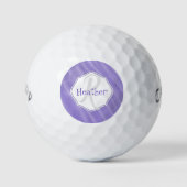 Balles De Golf Sable Violet Ondes Boules de Golf Personnalisées (Devant)