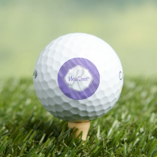 Balles De Golf Sable Violet Ondes Boules de Golf Personnalisées (T-shirt Insitu)