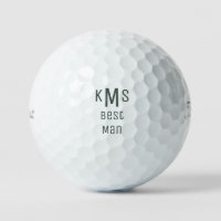 Sage Bold Police Best Man Monogram Titleist Pro V1