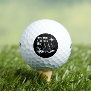 Balles De Golf Sages cherchent encore Lui Noël chrétien Jésus
