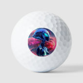 Balles De Golf Sagesse Alien Psychédélique Scifi Art (Recto)