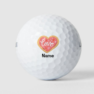 Balles De Golf Saint Valentin avec coeur rouge AMOUR au golfeur