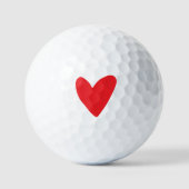 Balles De Golf Saint Valentin coeur rouge (Recto)