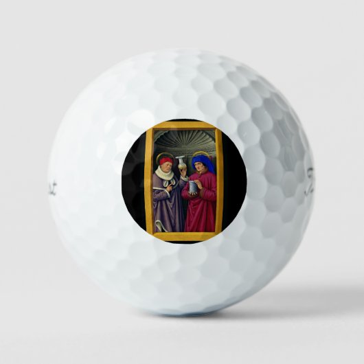 Balles De Golf Saints Cosmas et Damian par Jean Bourdichon (Recto)