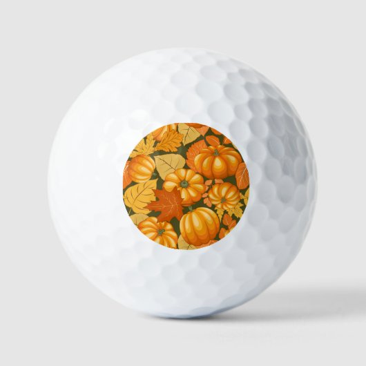Balles De Golf Saison d'automne Halloween Citrouille Motif (Recto)
